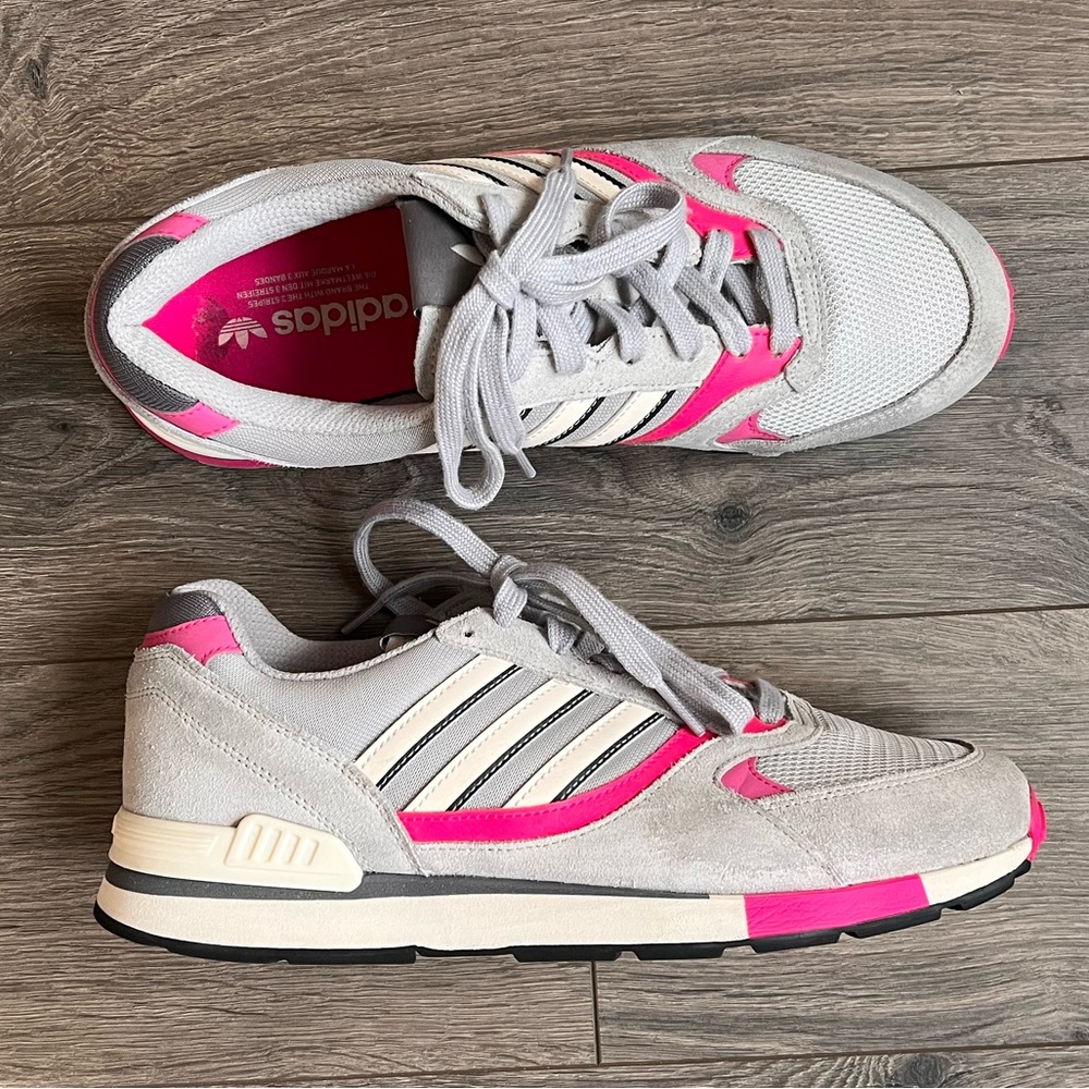 Adidas Quesence ‘Shock Pink’ - Grey Sneakers Mens Size 10.5